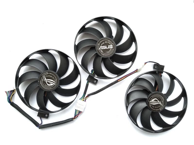 Вентилятор для видеокарты ASUS RTX 2060 2070 S 2080 Ti S GTX 1660 Ti RX 5700 XT Strix FirstD FDC10H12S9-C (PLD09210S12H T129215SU) комплект 3 шт (№314.05)