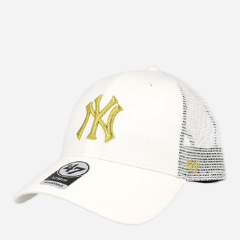 Кепка 47Brand Yankees B-BRMTL17CTP-WH One Size Біла (194602512358)