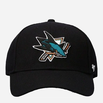 Кепка чоловіча 47Brand San JOne Sizee Sharks H-MVP22WBV-BK One Size Чорний/Сірий (888442734505)