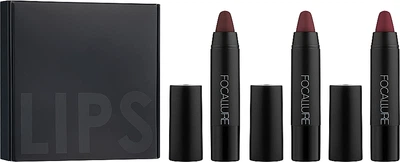 Набор помад-карандашей для губ №1 - Focallure Lips (lip/st/3x3g) (634737-18419)