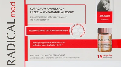 Комплекс в ампулах против выпадения волос для женщин - Farmona Radical Med Anti Hair Loss Ampoule For Women 15x5ml (789789-70371)