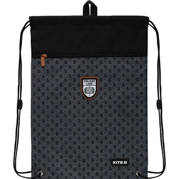 Сумка для взуття з кишенею Kite Education College Line boy K22-601M-2 112 г 46x33 см сірий