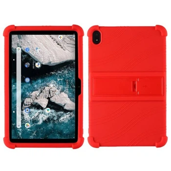 Захисний чохол Deexe Silicone Kickstand для Nokia T20 - Red