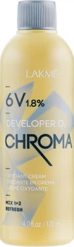 Lakme, Chroma Developer 02, Крем-окислитель, 6V (1,8%), 120 мл (LKM-72111)