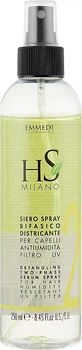 Двухфазная сыворотка для облегчения расчесывания волос - HS Milano Detangling Two-Phase Serum Spray 250ml (1003740-75084)