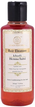 Натуральный аюрведический шампунь из индийских трав "Хна-туласи" - Khadi Natural Henna Tulsi Hair Cleanser 210ml (674007-80899)