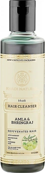 Натуральный травяной шампунь "Амла и Брингарадж" - Khadi Natural Ayurvedic Amla & Bhringraj Hair Cleanser 210ml (656397-29558)