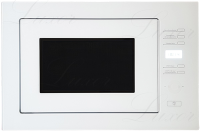 Мікрохвильова піч вбудована Luxor BF 25 White Glass Unique Navigator біла скляна фасадна рама + відкриття дверей від дотику до скла, білий