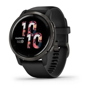 Смарт-годинник Garmin Venu 2 Slate Bezel with Black Case and Silicone Band (010-02430-11)