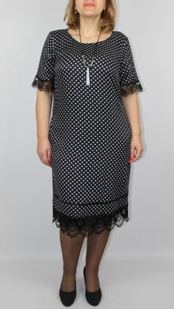 Плаття Biljana BJ2169 Чорна в горох 46