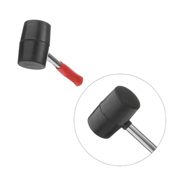 Киянка гумова чорна 450 г 65 мм металева ручка INTERTOOL HT-0231