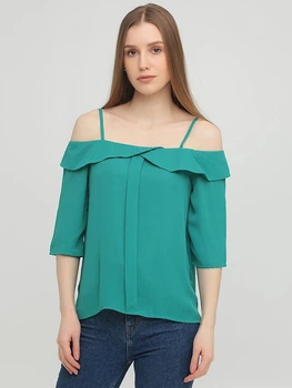 Демісезонна блуза BEBE PLUS 21179 S (36173S) Бірюзовий