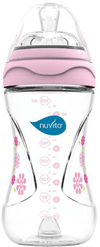 Бутылочка для кормления Nuvita Mimic 250 мл 3м+ Антиколиковая, розовая NV6030Pink (NV6030Pink)