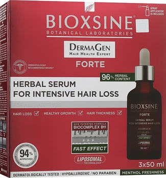 Растительная сыворотка от интенсивного выпадения волос для всех типов - Biota Bioxsine DermaGen Forte Herbal Serum For Intensive Hair Loss 3x50ml (984126-80476)