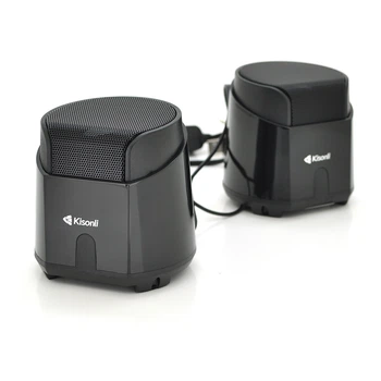 Колонки 2.0 Kisonli K500 для ПК и ноутбука USB + 3.5mm 2x3.5W 20Hz-20KHz Black