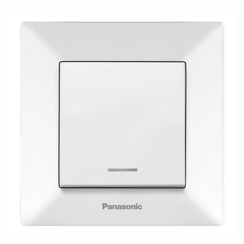 Выключатель Panasonic Arkedia Slim одноклавишный с подсветкой, белый