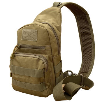 Сумка-рюкзак тактическая однолямочная через плечо Tactic Backpack Бежевый (TB-11024)