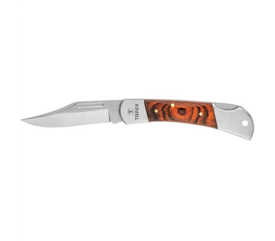 Нож универсальный TOPEX 98Z017, лезвие 75 мм, складной, нержюсталь/дерево