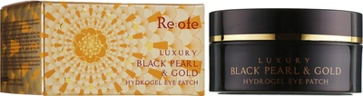 Гидрогелевые патчи под глаза - Esfolio Re:ofe Luxury Black Pearl & Gold Hydrogel Eye Patch 60шт (559185-10537)