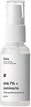 Sane AHA 7% + Laminaria Peeling Solution Пілінг для обличчя з комплексом фруктових кислот 7% 30ml (673613-227)