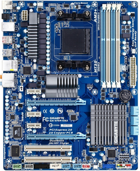 Материнская плата ТОПОВАЯ Socket AM3+ GIGABYTE GA-970A-UD3 SLI 125W Ready/ USB 3.0 ( sAM3+/AM3, DDR3, AMD 970, PCI-Ex16 ) Б/У