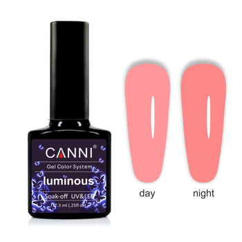 Гель-лак CANNI Luminous 808 коралловый - яркий розовый, 7,3 ml