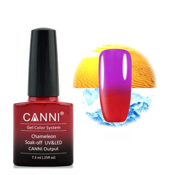 Термо гель-лак CANNI 343 красный - сиреневый, 7,3 ml