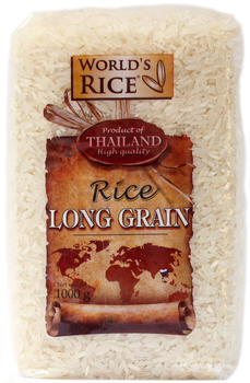 Рис World's Rice Long Grain Довгозернистий Таїланд 1 кг (4820009102118)