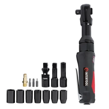 Гайковерт угловой пневматический в чемодане + набор головок 1/2" INTERTOOL PT-1110