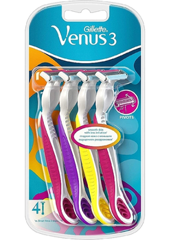 Одноразові станки для гоління Gillette Venus Simply 3 Plus, 4 шт.