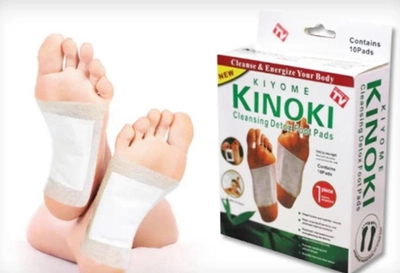 Пластир очищувальний для стоп Kinoki детокс лікувальний пластир білий
