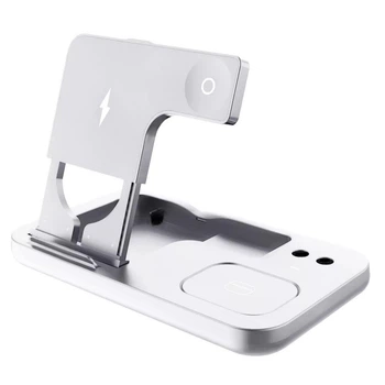 Зарядка беспроводная Qi 4 в 1 Station OW-01 15W Max Док-станция для iPhone/iWatch/Airpods/Apple Pencil Black (OW-01W)