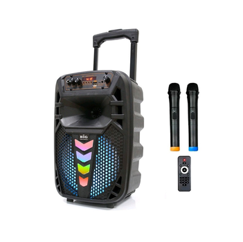 Акустическая система караоке BIG130TRANSFORMER USB/MP3/FM/Bluetooth/TWS + 2 радиомикрофона, аккумулятор
