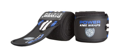 Бинти на коліна (пара) Power System PS-3700 Knee Wraps, Blue/Black