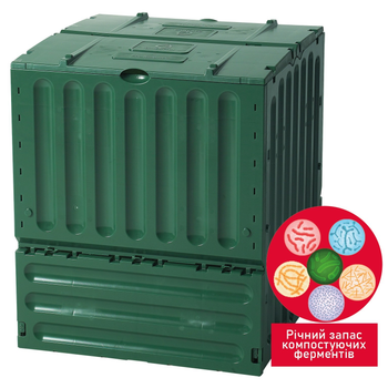 Компостер садовый Graf Eco King 600 л, зеленый с запасом ферментов на 1 год