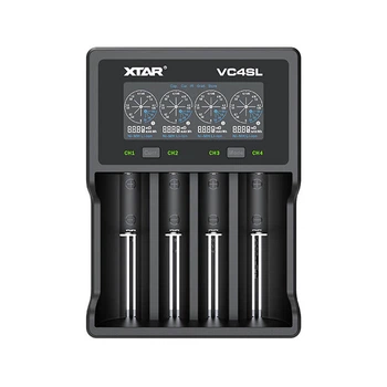 Зарядное устройство XTAR VC4SL, Ni-Cd/Ni-Mh/Li-Ion, USB-C QC3.0, LCD дисплей, Box
