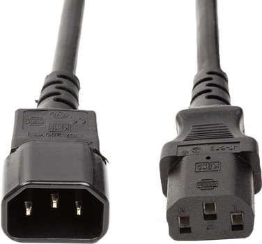 Кабель питания PowerPlant IEC C13-C14, Cu 3x1.5 мм2, 2 м (CC360352)