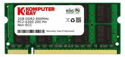 Оперативная память Komputerbay SODIMM DDR2-800 2048MB PC2-6300 (5052396002996)