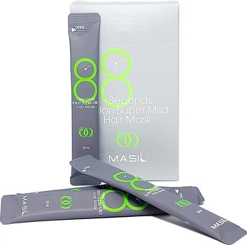 Упаковка восстанавливающих масок для волос Masil 8 Seconds Salon Super Mild Hair Mask 8 мл х 20 шт (8800000000293/8809744060293 )