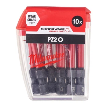 Бита для шуруповерта Shockwave Impact Duty Milwaukee PZ2 x 50 мм 10шт (4932430866)