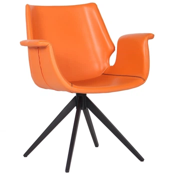 Стул кресло AMF Vert orange leather кожа натуральная оранжевая