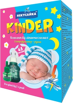 Комплект від комарів Некусайка Kinder фумігатор + рідина 45 ночей (4820156390147)