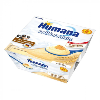 Пудинг манний з печивом Humana Baby Griessbrei Keks Vanille Ваніль 4 х 100 г