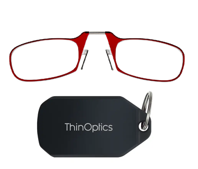 Очки для чтения Thinoptics 2.00, Красные / Брелок для ключей (KCB2.0R)