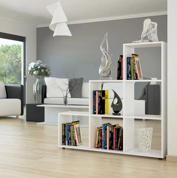 Стеллаж горка, перегородка для комнаты Moreli Ville В1078*Ш1072*Г290 Белый