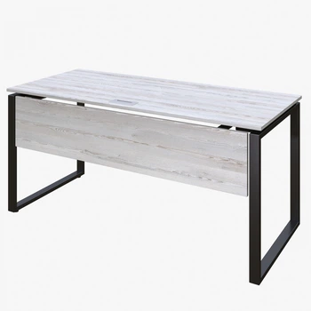 Офисный письменный стол Loft Details К160b сосна лофт белая с царгой 36