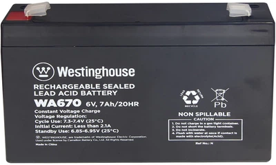 Аккумуляторная батарея Westinghouse Terminal F2 6V 7Ah (WA670N-F2)