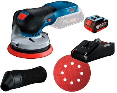 Аккумуляторная эксцентриковая шлифмашина Bosch Professional GEX 18V-125 + 1 акб GBA 18 V 4,0 Ah + з/у GAL 18V-40 (0601372201+1600A01B9Y)