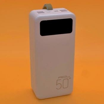 Зовнішній акумулятор Alc 50000 mAh Мультикабель Ліхтар Білий