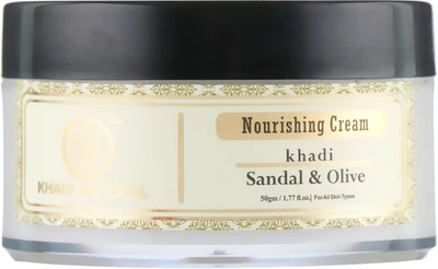 Антивозрастной питательный крем "Сандал и олива" - Khadi Natural Sandal & Olive Herbal Nourishing Cream 50g (656527-52472)